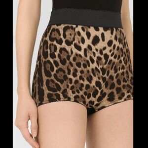 Dolce & Gabbana Charmeuse Leopard Panties SZ:12 IT44 Original Price $1295 NWT